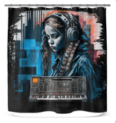 Notes Flow From Her Shower Curtain - Beyond T-shirts